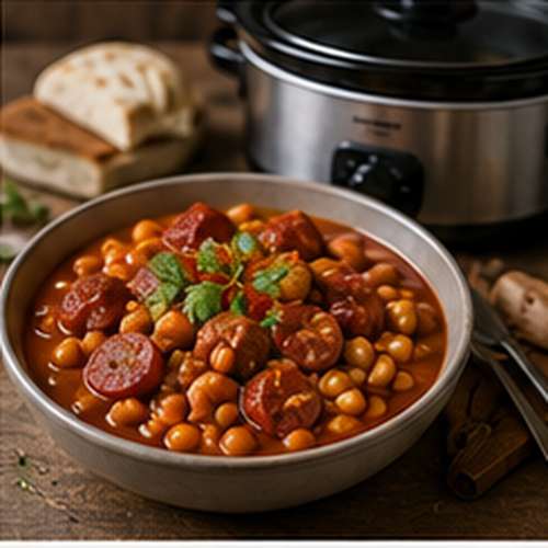 Spaanse Chorizo en Kikkererwten Stoof