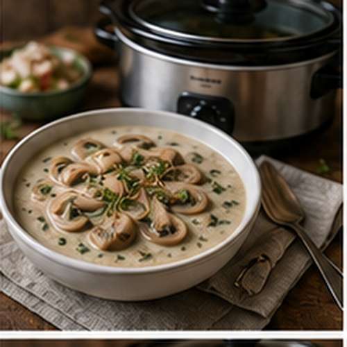 Romige Champignonsoep met Tijm