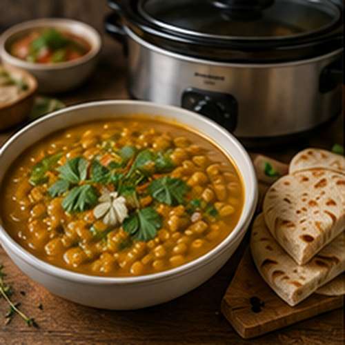 Slowcooker Linzen Curry (Dahl)
