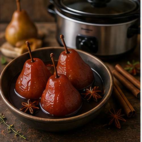 Slowcooker Stoofperen met Specerijen